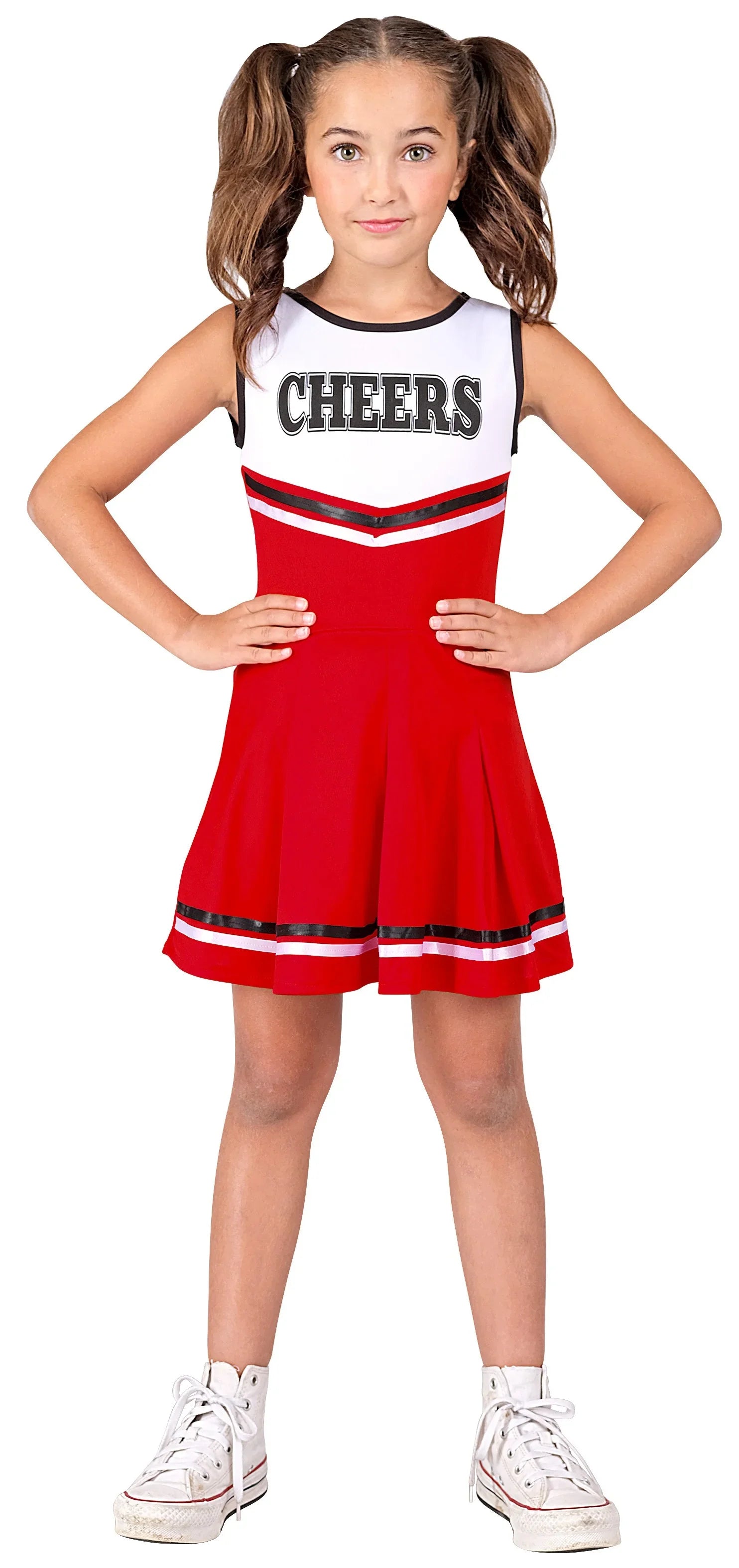 Disfraz de Cheerleader Rojo y Blanco para Niña Animadoras Widmann